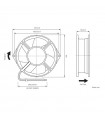 Ventilador 230Vca 150X162X55mm Rodamiento 2 Hilos