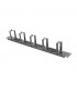 Organizador de cables con ganchos y cepillos 1U 19" NIMO