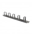 Organizador de cables con ganchos y cepillos 1U 19" NIMO