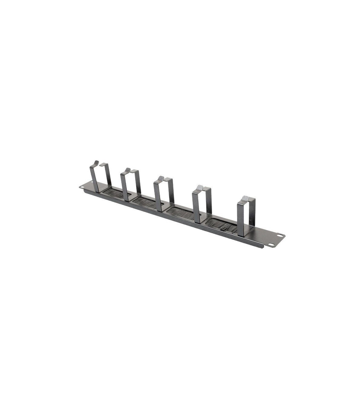 Organizador de cables con ganchos y cepillos 1U 19" NIMO