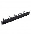 Organizador de cables con ganchos y cepillos 1U 19" EPRADO