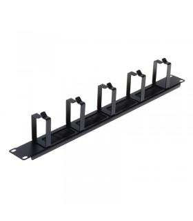 Organizador de cables con ganchos y cepillos 1U 19" EPRADO