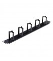 Organizador de cables con ganchos y cepillos 1U 19" EPRADO
