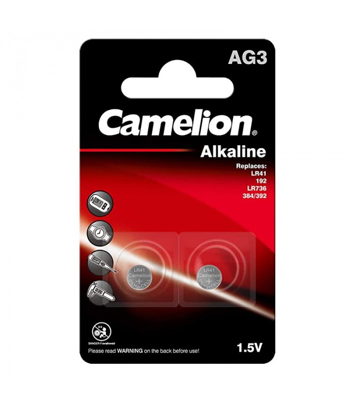 Pila Alkalina CAMELION LR41 AG3 1.5V Blister 2 uds.