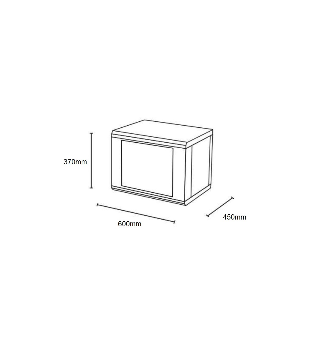 Armario RACK de Pared/Sobremesa 6U 19" NIMO -Montado-