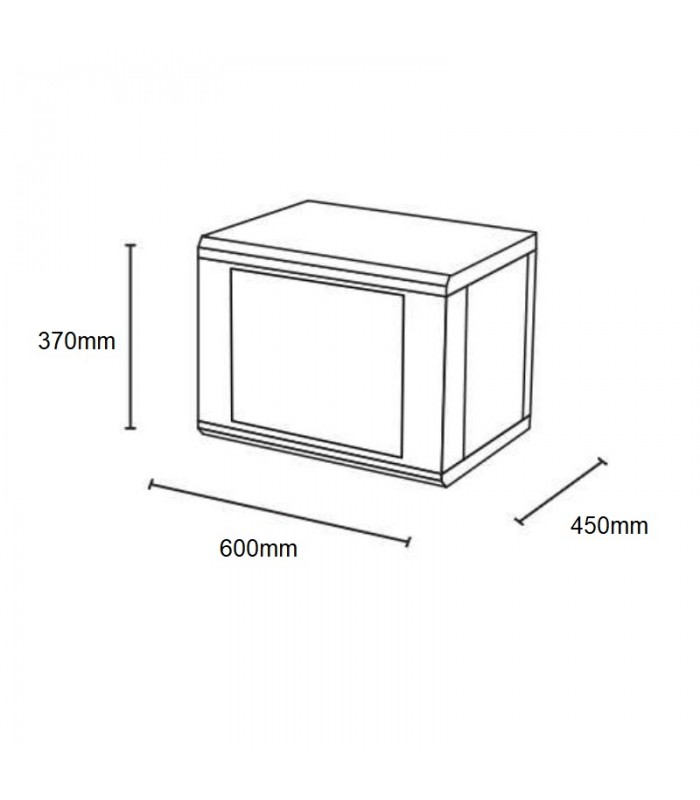 Armario RACK de Pared/Sobremesa 6U 19" EPRADO -Desmontado-