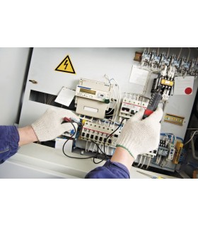 Señal riesgo eléctrico plástico adhesivo 105mm
