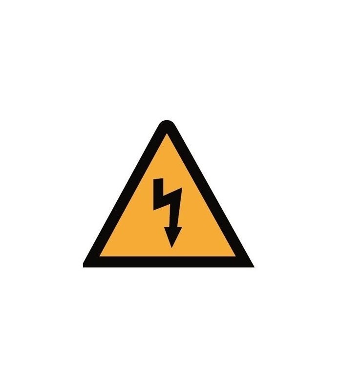 Señal riesgo eléctrico plástico adhesivo 105mm