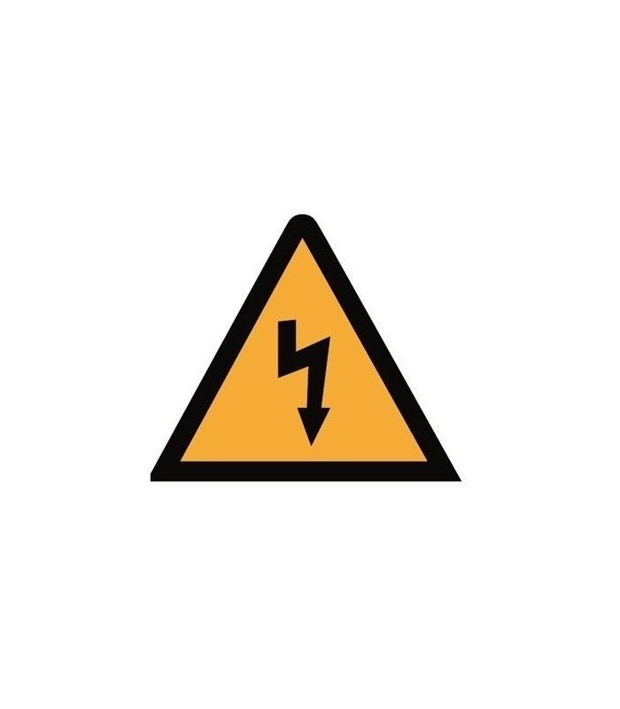 Señal riesgo eléctrico plástico adhesivo 210mm
