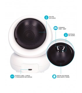 Cámara inteligente Calunda vía wifi 1080P-2MP