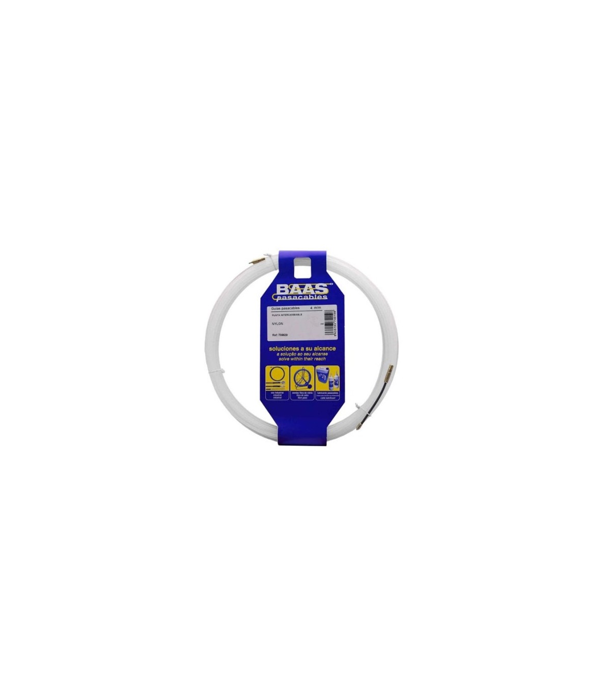 Guia Pasacables 73 Nylon Ø4mmx30M Punta Intercambiable