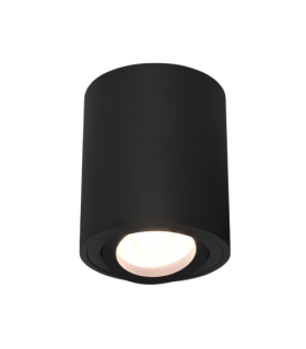 Aplique Basculante Superficie Redondo Negro GU10