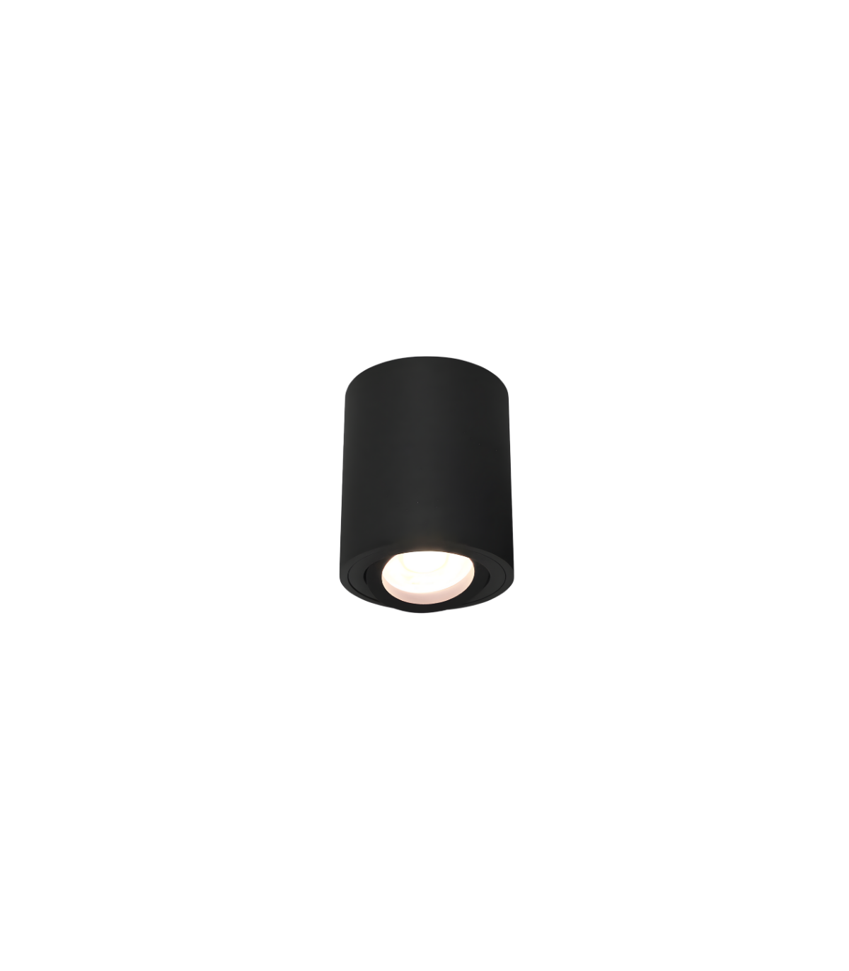 Aplique Basculante Superficie Redondo Negro GU10