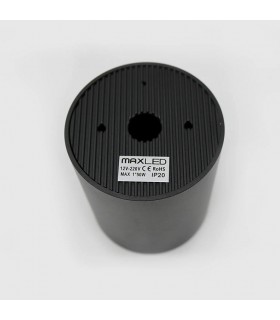 Aplique Basculante Superficie Redondo Negro GU10