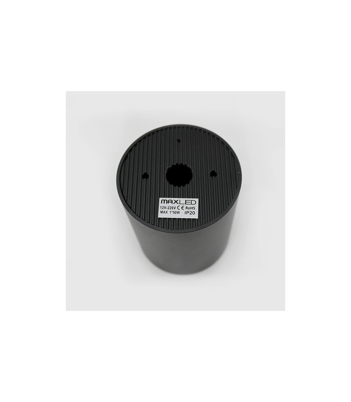 Aplique Basculante Superficie Redondo Negro GU10