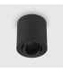 Aplique Basculante Superficie Redondo Negro GU10