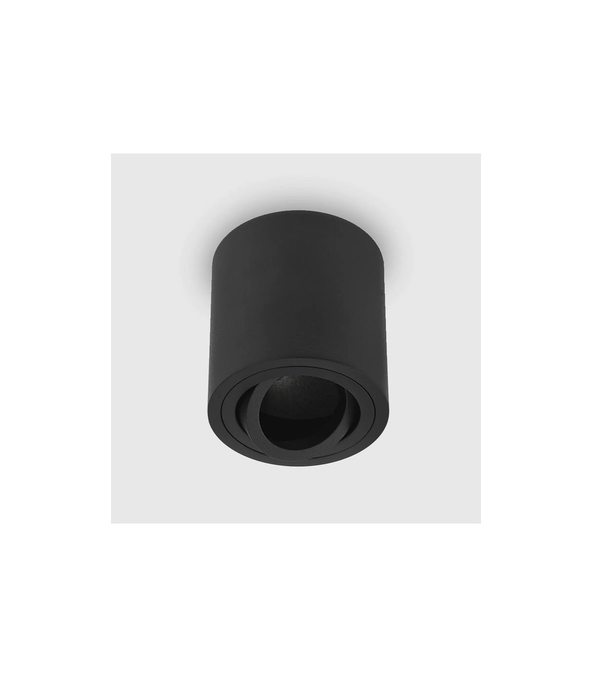 Aplique Basculante Superficie Redondo Negro GU10
