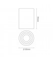 Aplique Basculante Superficie Redondo Blanco GU10