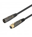 Conexión de audio XLR-Canon Macho - Hembra Balanceado 5 metros