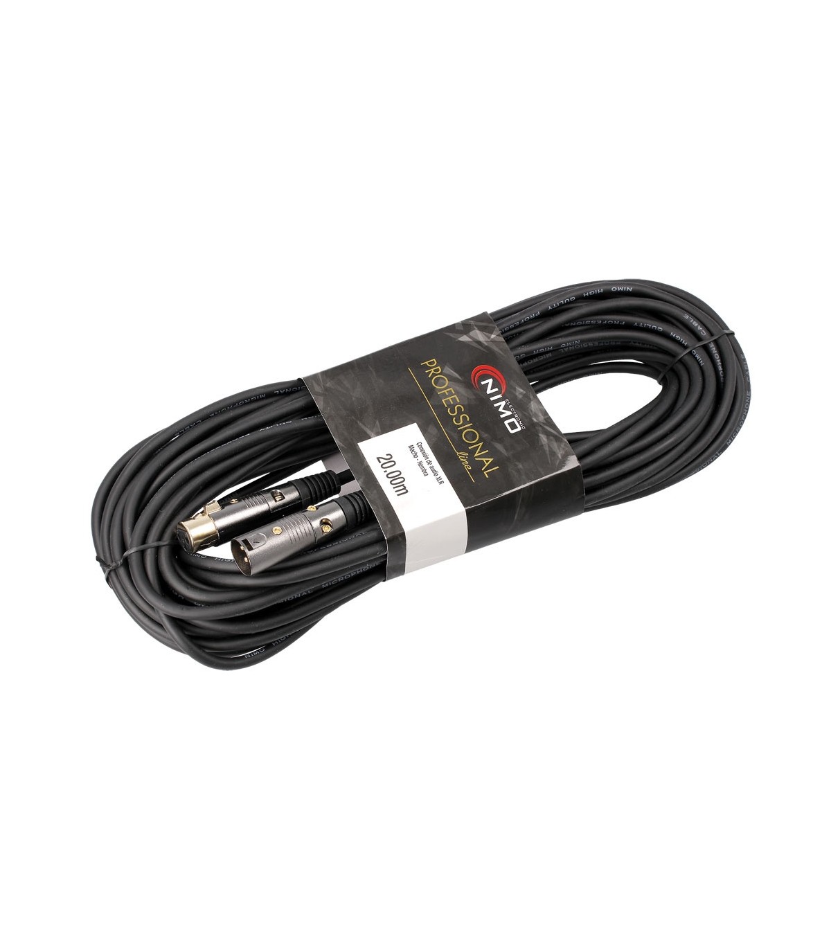 Conexión de audio XLR-Canon Macho - Hembra Balanceado 20 metros