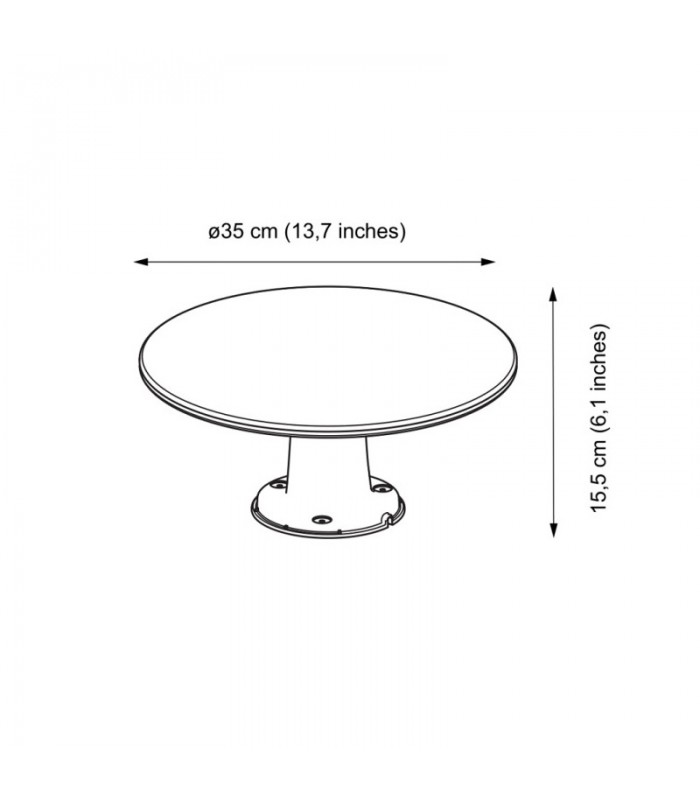 Antena TV amplificada para TDT, caravanas y embarcaciones Con Filtro 5G Lte