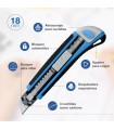 Cúter profesional autorecargable con 3 cuchillas
