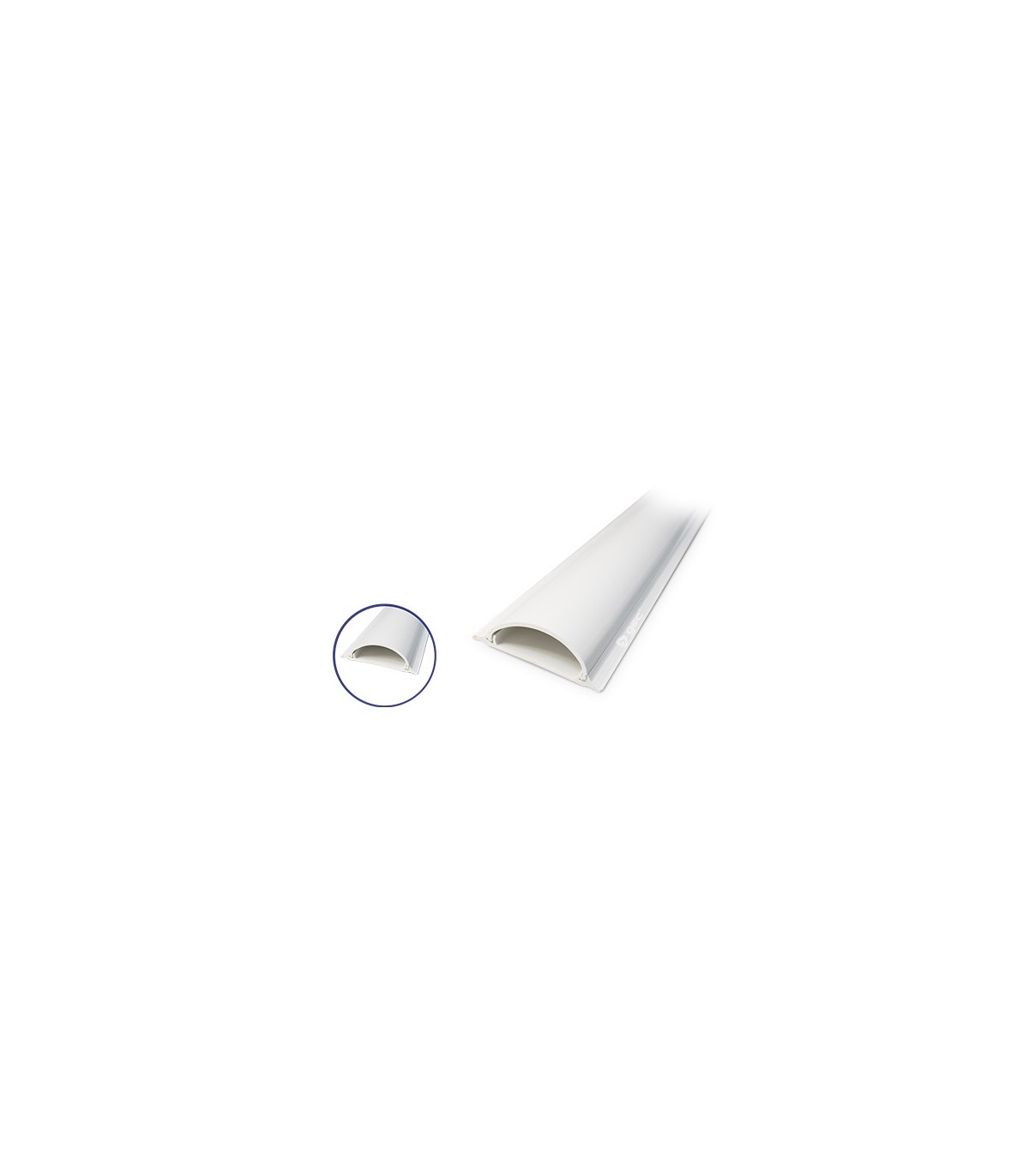 Canal Suelo 15x50mm Adhesiva Blanca PVC 2m