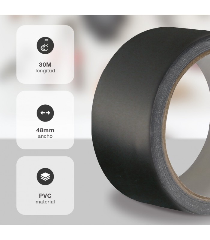 Cinta impermeable tuberías Negro 48mm 30 Metros