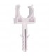 Fijadores de tubo Ø16mm con taco 100 Unidades