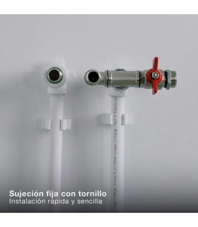 Fijadores de tubo Ø16mm con taco 100 Unidades