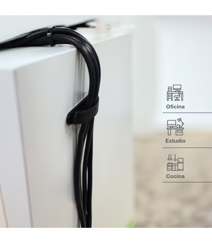 Abrazadera adhesiva para cable 3 orificios - 1 Unidad