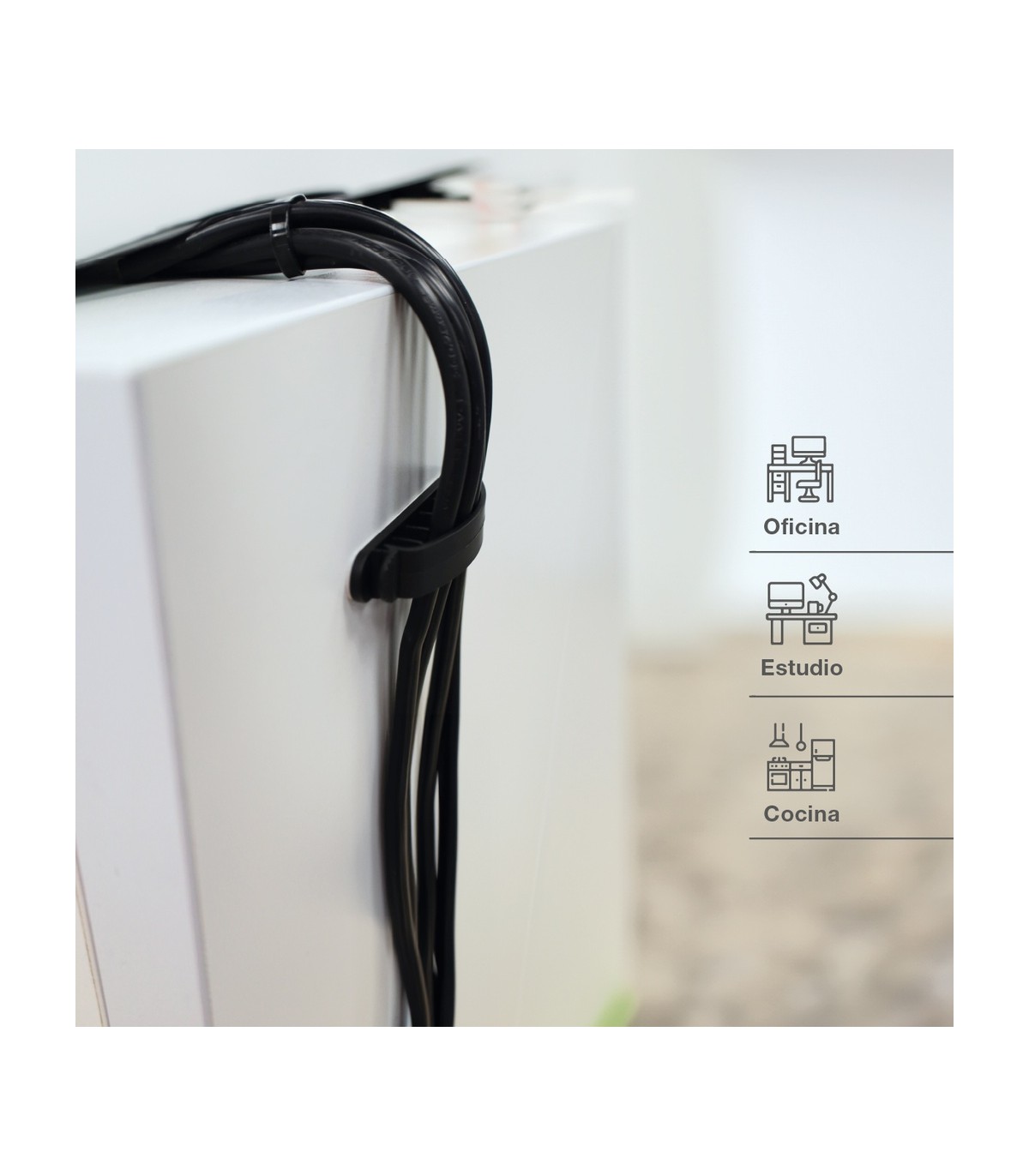 Abrazadera adhesiva para cable 3 orificios - 1 Unidad