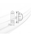 Abrazadera adhesiva para cable 3 orificios - 1 Unidad