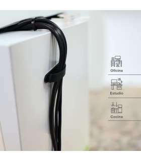 Abrazadera adhesiva para cable 6 orificios - 1 Unidad