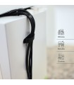 Abrazadera adhesiva para cable 6 orificios - 1 Unidad