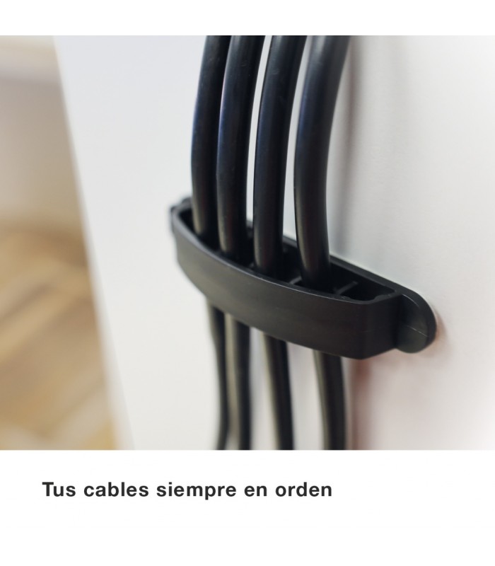 Abrazadera adhesiva para cable 6 orificios - 1 Unidad