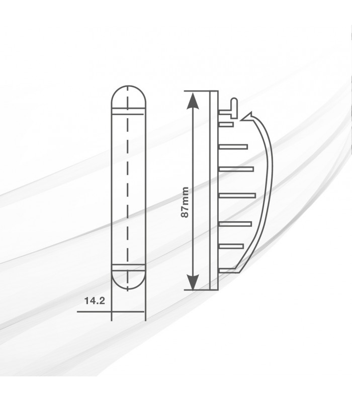 Abrazadera adhesiva para cable 6 orificios - 1 Unidad