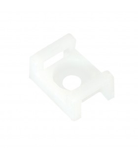 Soporte brida base roscable 6.8mm Blanco 100 Unidades