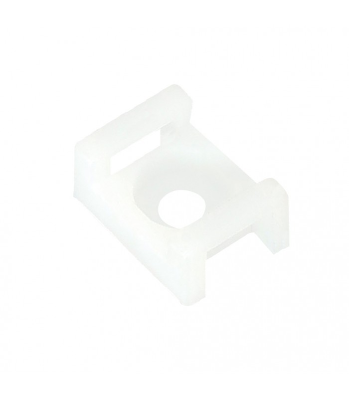 Soporte brida base roscable 6.8mm Blanco 100 Unidades