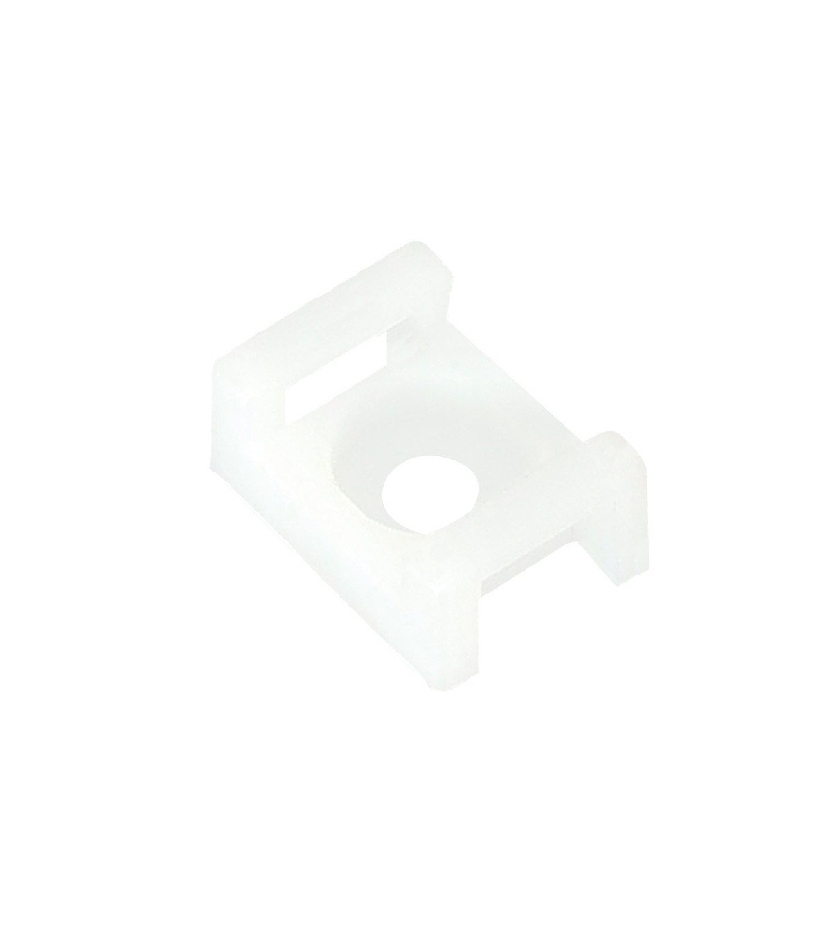 Soporte brida base roscable 6.8mm Blanco 100 Unidades