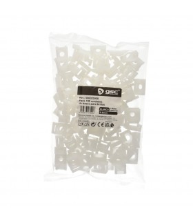 Soporte brida base roscable 6.8mm Blanco 100 Unidades