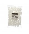 Soporte brida base roscable 6.8mm Blanco 100 Unidades