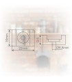 Soporte brida base roscable 6.8mm Blanco 100 Unidades