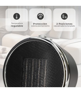 Calefactor Vertical Cerámico PANTU 1500W Negro