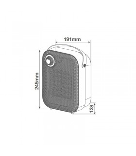 Calefactor Vertical Cerámico KOLHO 1500W Negro/Nogal