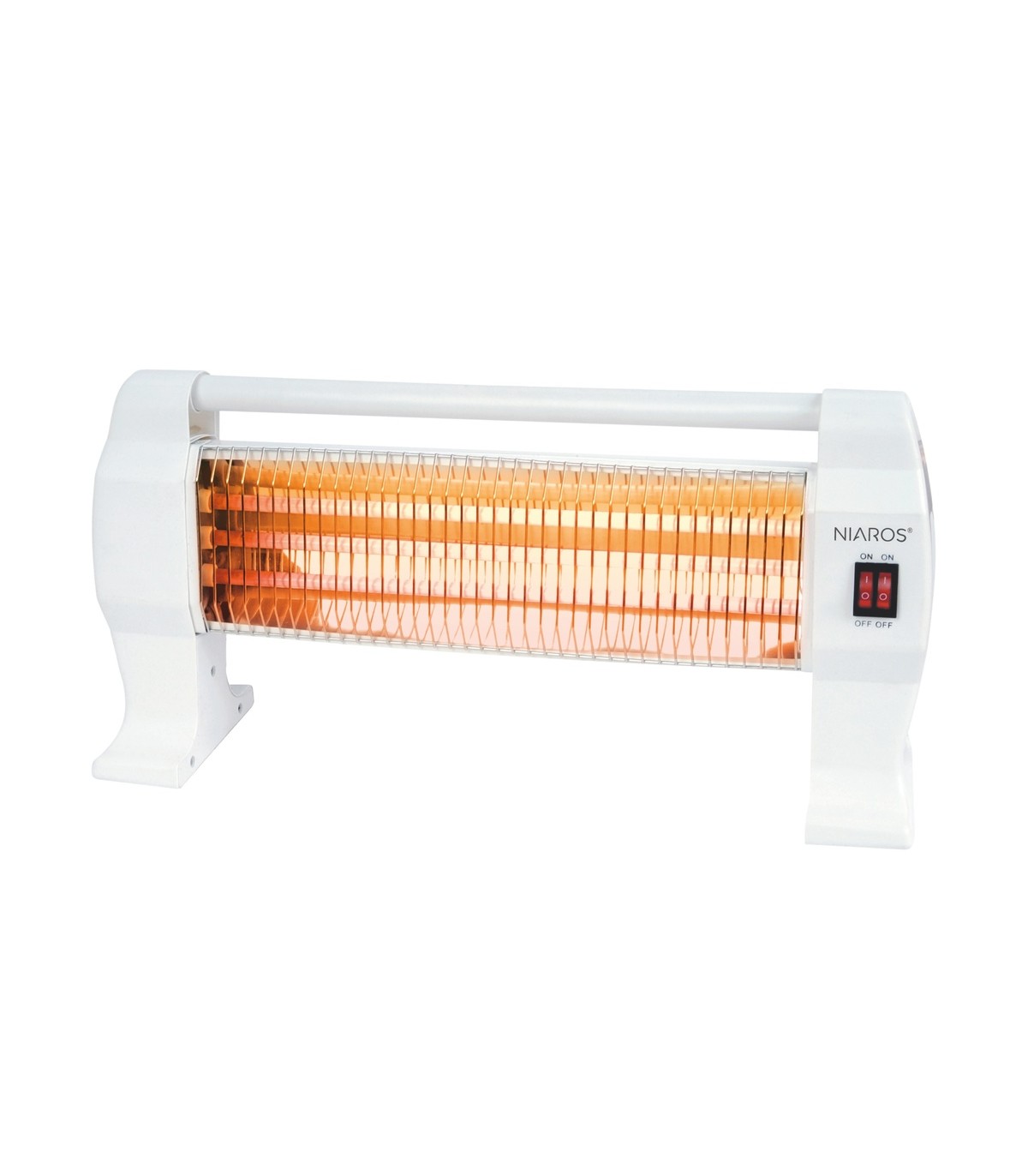 Estufa peana de Cuarzo BARAM Max. 1200W 3 Tubos Blanco