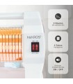 Estufa peana de Cuarzo BARAM Max. 1200W 3 Tubos Blanco
