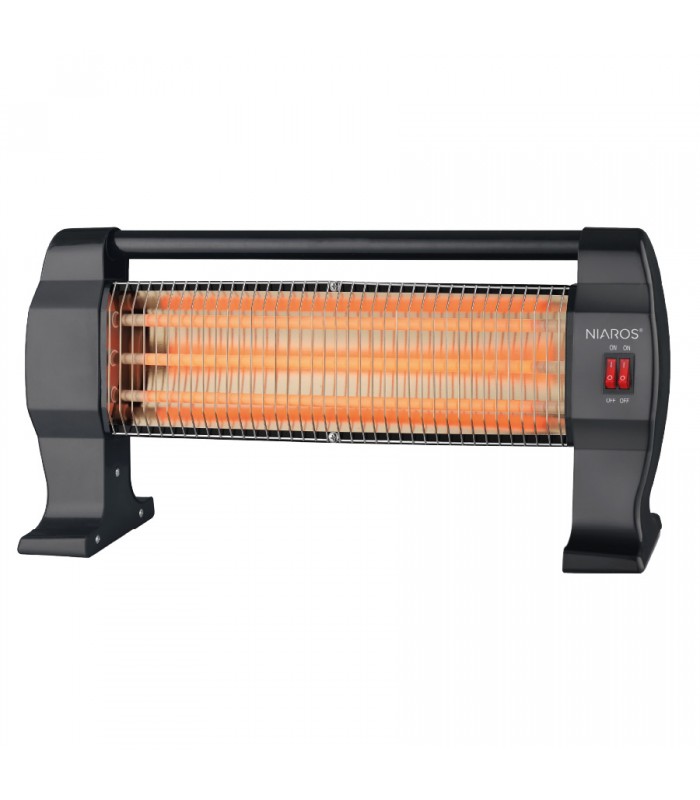Estufa peana de Cuarzo BARAM Max. 1200W 3 Tubos Negro