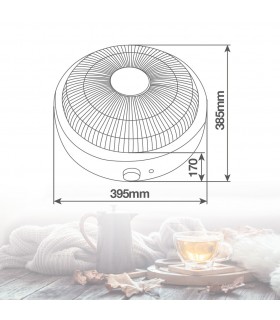 Brasero Eléctrico Cerámico NALTIO Max. 900W Gris Antracita