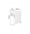 Radiador de Aceite Mini ELDERE 1000W Blanco 9 Elementos